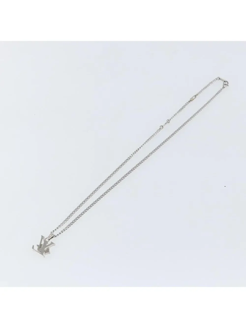 Louis Vuitton Row Necklace Metal Silver #344444L74B